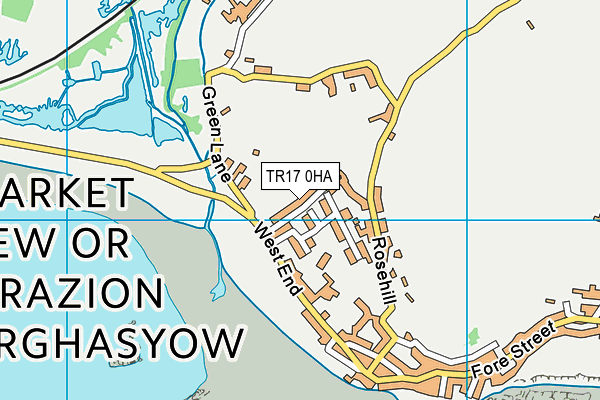 TR17 0HA map - OS VectorMap District (Ordnance Survey)