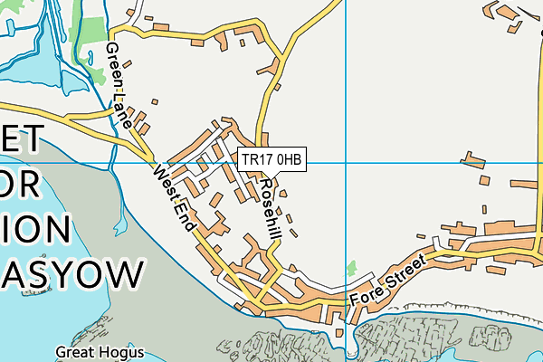 TR17 0HB map - OS VectorMap District (Ordnance Survey)