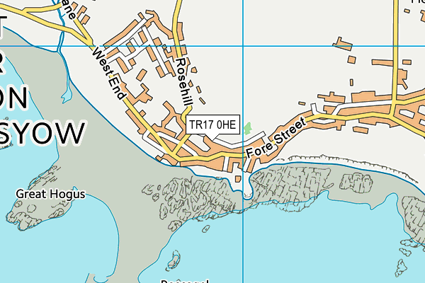 TR17 0HE map - OS VectorMap District (Ordnance Survey)