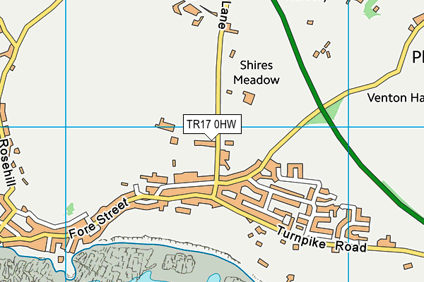 TR17 0HW map - OS VectorMap District (Ordnance Survey)