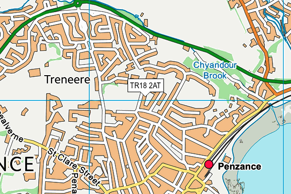 St Mary's Catholic School, Penzance map (TR18 2AT) - OS VectorMap District (Ordnance Survey)