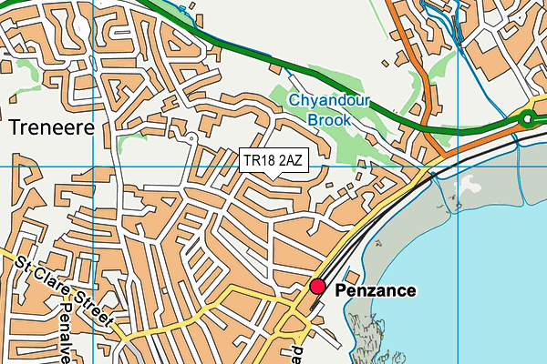 TR18 2AZ map - OS VectorMap District (Ordnance Survey)