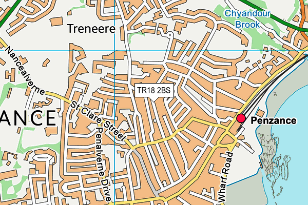 TR18 2BS map - OS VectorMap District (Ordnance Survey)