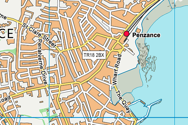 TR18 2BX map - OS VectorMap District (Ordnance Survey)