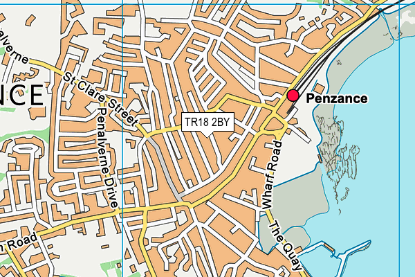 TR18 2BY map - OS VectorMap District (Ordnance Survey)