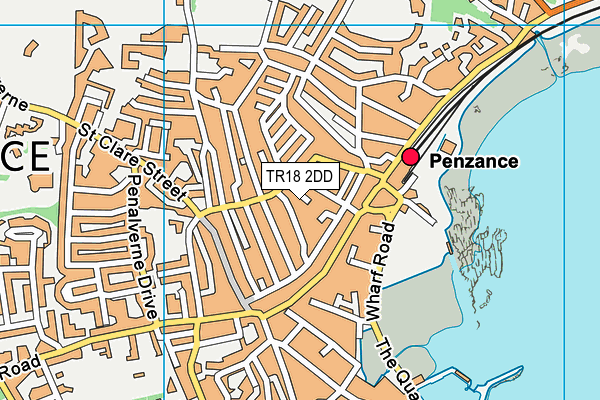 TR18 2DD map - OS VectorMap District (Ordnance Survey)