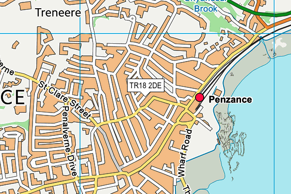 TR18 2DE map - OS VectorMap District (Ordnance Survey)