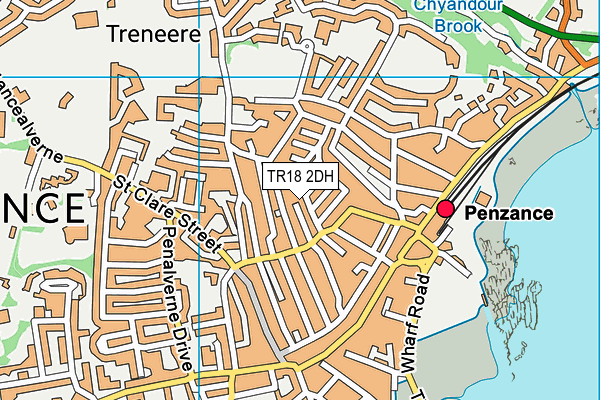 TR18 2DH map - OS VectorMap District (Ordnance Survey)