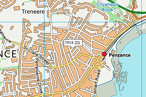 TR18 2DL map - OS VectorMap District (Ordnance Survey)