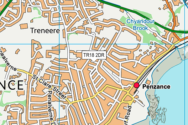 TR18 2DR map - OS VectorMap District (Ordnance Survey)