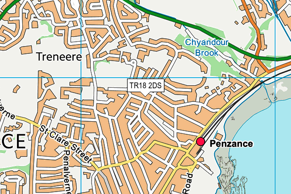 TR18 2DS map - OS VectorMap District (Ordnance Survey)