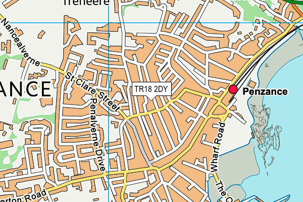 TR18 2DY map - OS VectorMap District (Ordnance Survey)