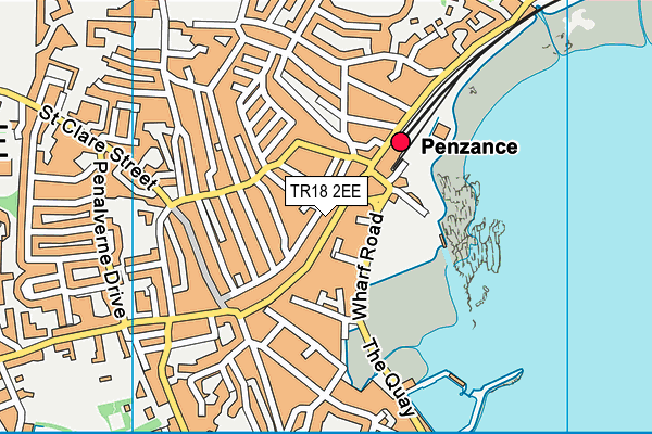 TR18 2EE map - OS VectorMap District (Ordnance Survey)