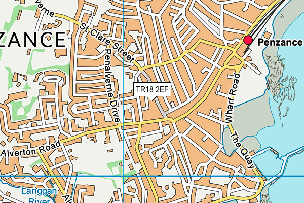 TR18 2EF map - OS VectorMap District (Ordnance Survey)