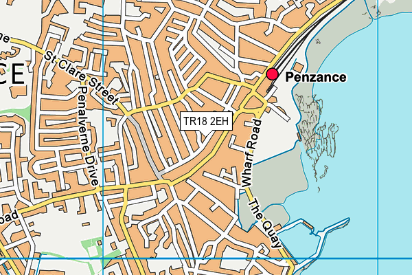 TR18 2EH map - OS VectorMap District (Ordnance Survey)