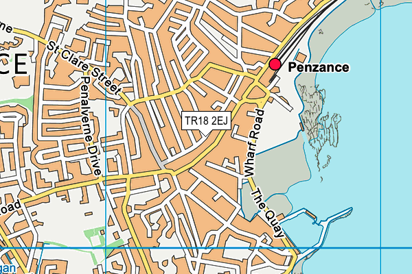 TR18 2EJ map - OS VectorMap District (Ordnance Survey)