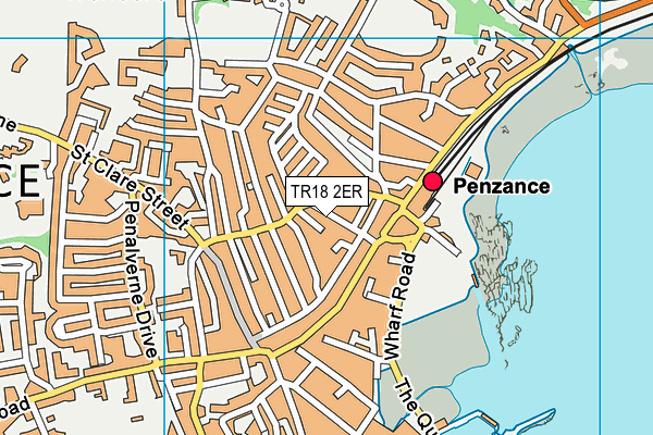 TR18 2ER map - OS VectorMap District (Ordnance Survey)