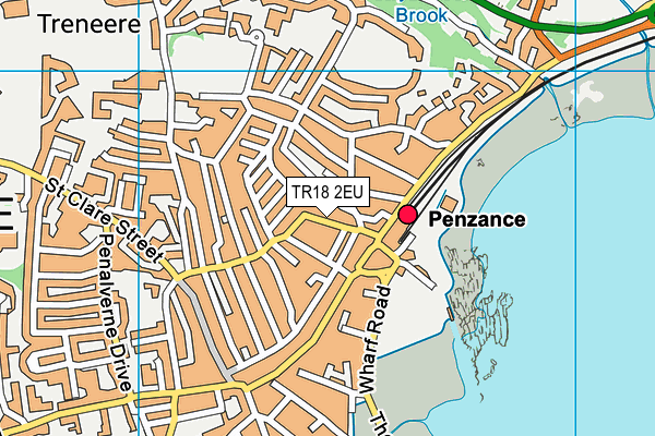TR18 2EU map - OS VectorMap District (Ordnance Survey)