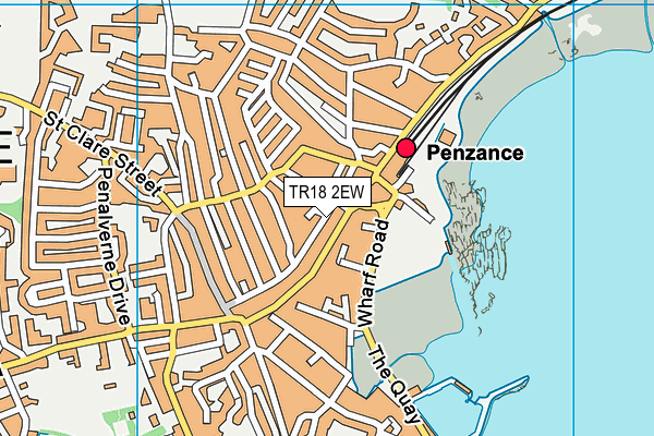 TR18 2EW map - OS VectorMap District (Ordnance Survey)