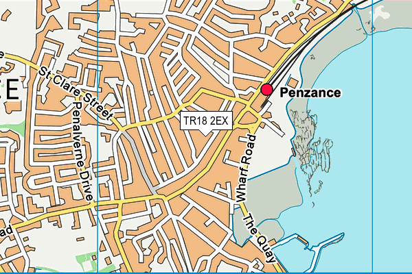 TR18 2EX map - OS VectorMap District (Ordnance Survey)