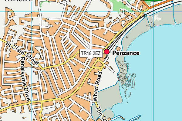 TR18 2EZ map - OS VectorMap District (Ordnance Survey)