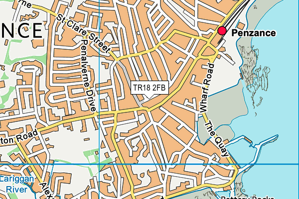 TR18 2FB map - OS VectorMap District (Ordnance Survey)