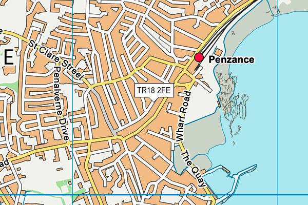 TR18 2FE map - OS VectorMap District (Ordnance Survey)