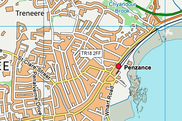TR18 2FF map - OS VectorMap District (Ordnance Survey)