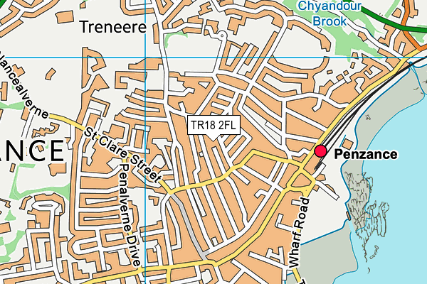 TR18 2FL map - OS VectorMap District (Ordnance Survey)