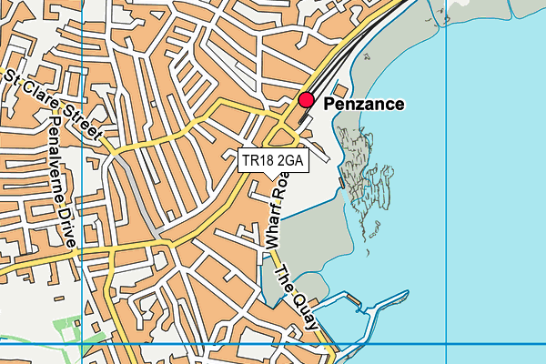 TR18 2GA map - OS VectorMap District (Ordnance Survey)