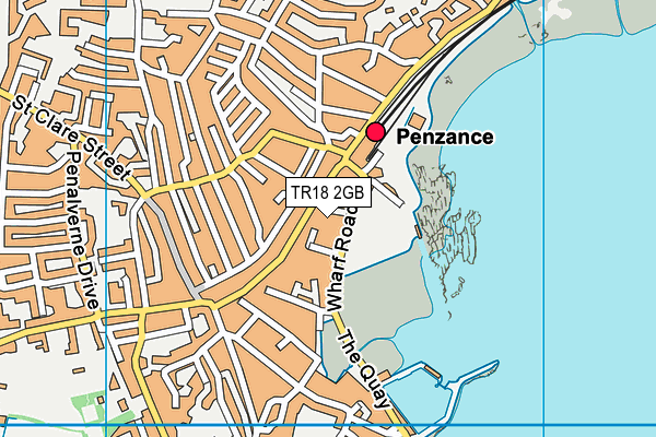 TR18 2GB map - OS VectorMap District (Ordnance Survey)