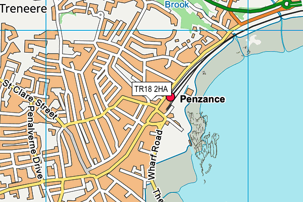 TR18 2HA map - OS VectorMap District (Ordnance Survey)