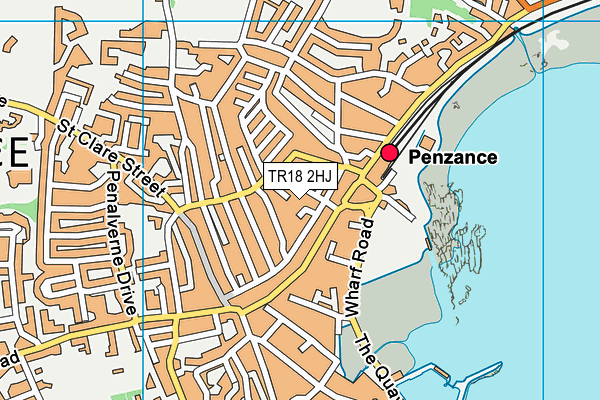 TR18 2HJ map - OS VectorMap District (Ordnance Survey)