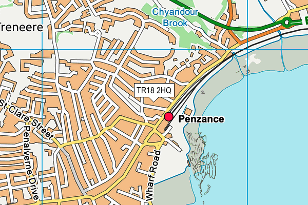 TR18 2HQ map - OS VectorMap District (Ordnance Survey)