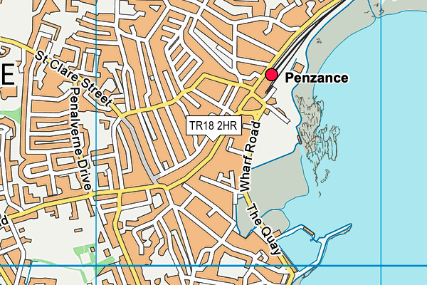 TR18 2HR map - OS VectorMap District (Ordnance Survey)