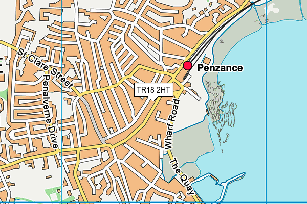 TR18 2HT map - OS VectorMap District (Ordnance Survey)