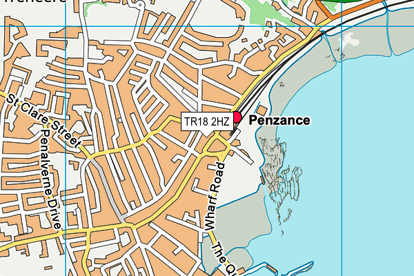 TR18 2HZ map - OS VectorMap District (Ordnance Survey)
