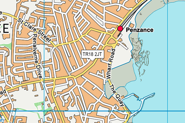 TR18 2JT map - OS VectorMap District (Ordnance Survey)