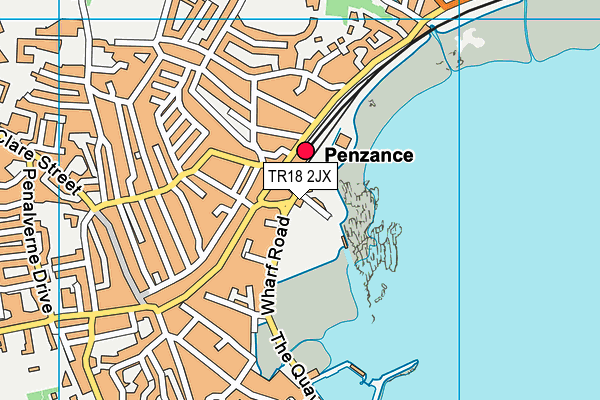 TR18 2JX map - OS VectorMap District (Ordnance Survey)