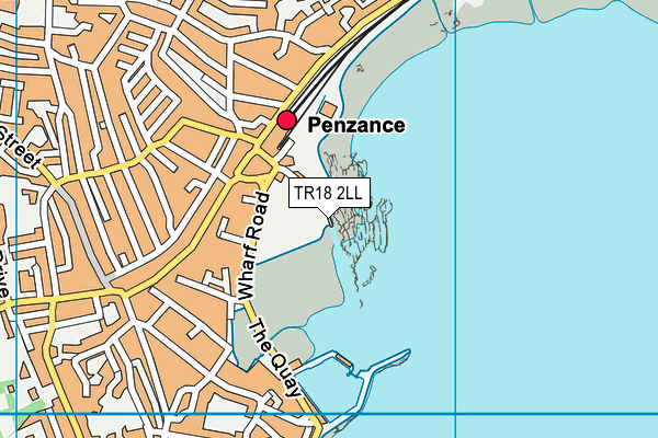 TR18 2LL map - OS VectorMap District (Ordnance Survey)