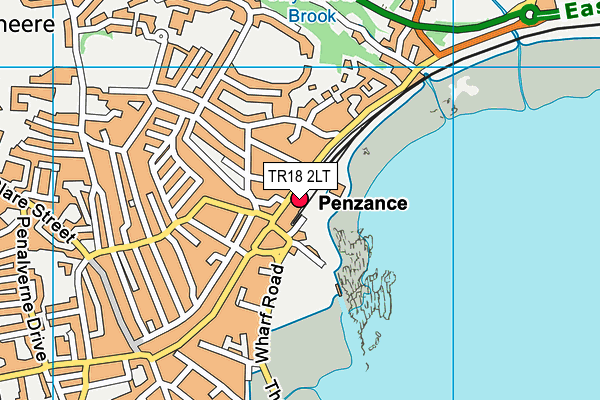 TR18 2LT map - OS VectorMap District (Ordnance Survey)