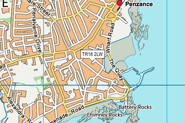 TR18 2LW map - OS VectorMap District (Ordnance Survey)