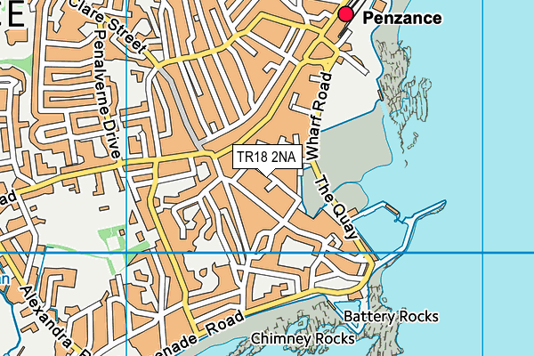 TR18 2NA map - OS VectorMap District (Ordnance Survey)