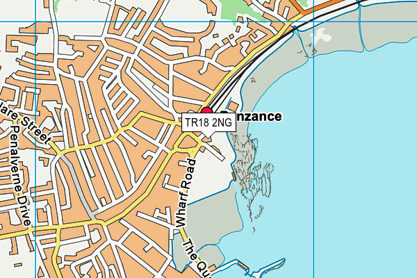 TR18 2NG map - OS VectorMap District (Ordnance Survey)