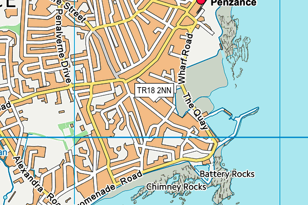 TR18 2NN map - OS VectorMap District (Ordnance Survey)