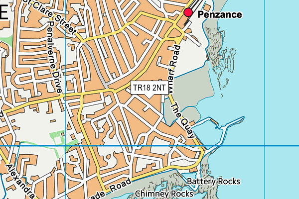 TR18 2NT map - OS VectorMap District (Ordnance Survey)