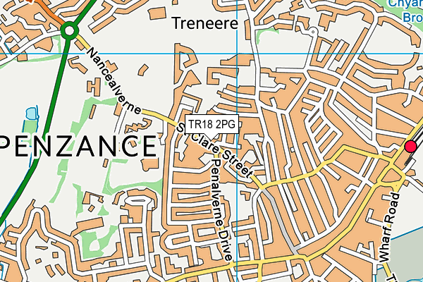 TR18 2PG map - OS VectorMap District (Ordnance Survey)