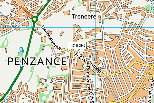 TR18 2PJ map - OS VectorMap District (Ordnance Survey)