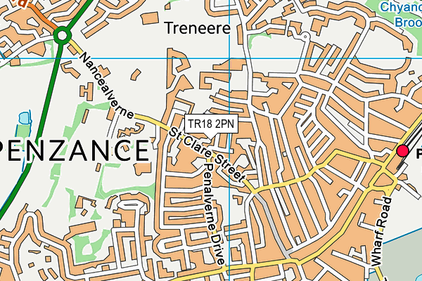 TR18 2PN map - OS VectorMap District (Ordnance Survey)
