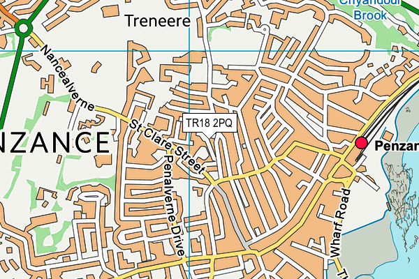 TR18 2PQ map - OS VectorMap District (Ordnance Survey)